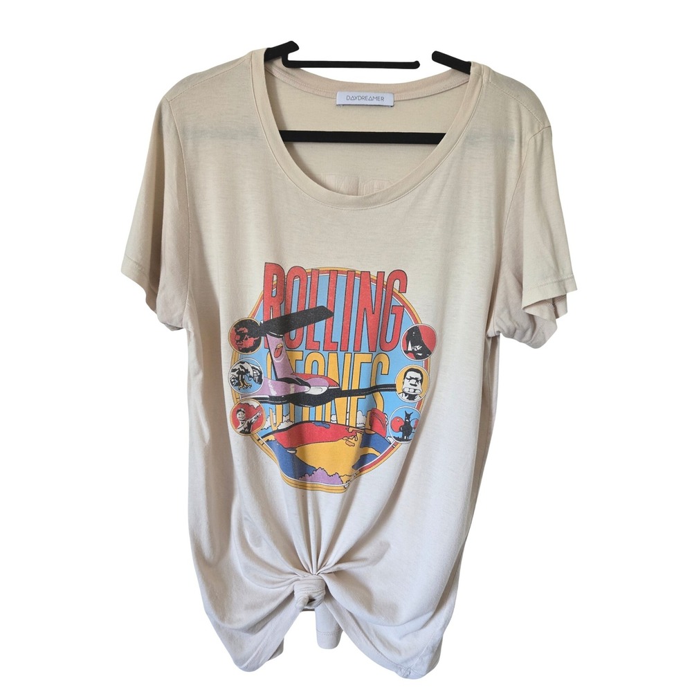 Daydreamer‎ Free People Rolling Stones Tour Graphic Band Tee Womens Medium